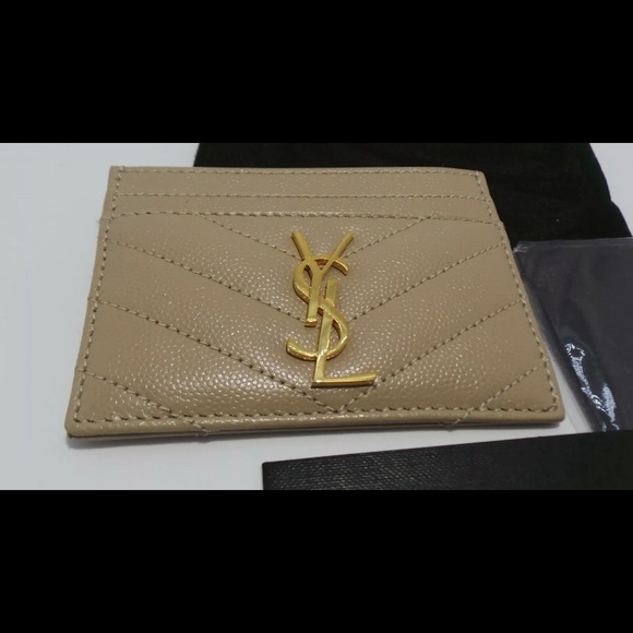 Authentic Saint Laurent Monogram Card Holder - Picture 2 of 10